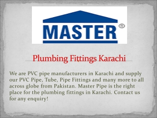 Plumbing Fittings Karachi