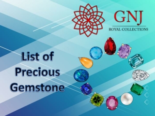 List of Precious Gemstone