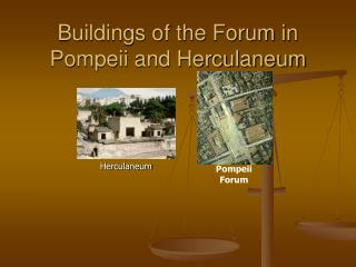 Buildings of the Forum in Pompeii and Herculaneum