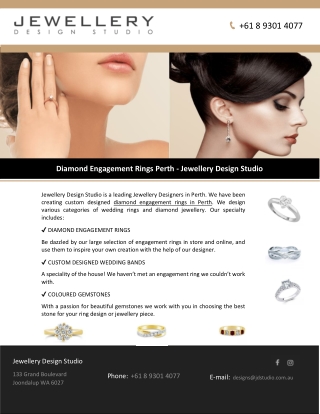 Diamond Engagement Rings Perth - Jewellery Design Studio