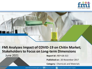 Chitin Market is Projected to Reflect a CAGR of 12.7% by 2027 | FMI Report