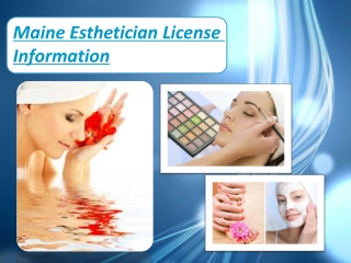 Maine Esthetician License Information