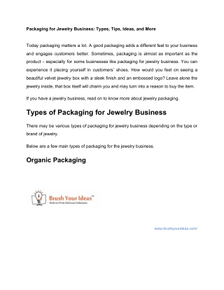 Packaging for Jewelry Business: Types, Tips, Ideas, and More