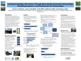 Linking Knowledge with Action Through Municipality-University Partnerships: Predicting Interest in and Preferences for P