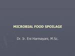 MICROBIAL FOOD SPOILAGE