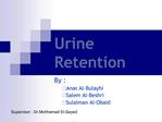 Urine Retention