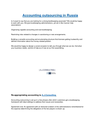 Accounting outsourcing in Russia