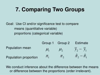 7. Comparing Two Groups