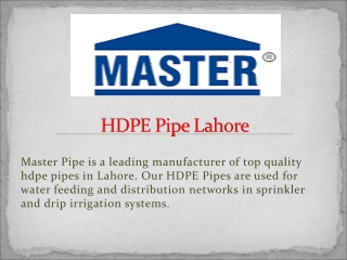 HDPE Pipe Lahore