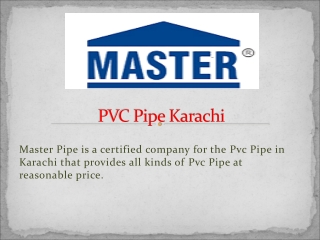 PVC Pipe Karachi