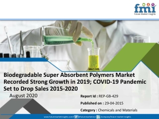 Super Absorbent Polymer Market to grow by 4.9% through 2031 driven by Demand for