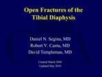 Open Fractures of the Tibial Diaphysis