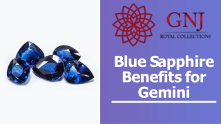 Blue sapphire gemstone for Gemini