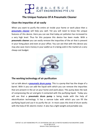 pneumatic cleaner