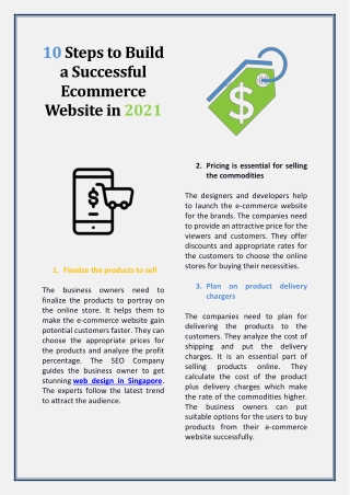 Ways to build an effective E-commerce website
