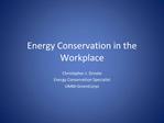 Energy Conservation in the Workplace