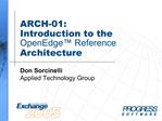ARCH-01: Introduction to the OpenEdge Reference Architecture