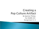 Creating a Pop Culture Artifact