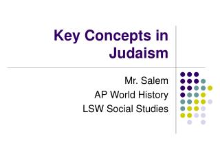 Key Concepts in Judaism