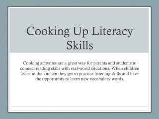 Cooking Up Literacy Skills