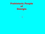 Prehistoric People of Georgia