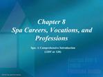 Chapter 8 Spa Careers, Vocations, and Professions
