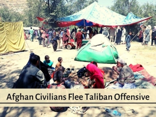Afghan civilians flee Taliban offensive