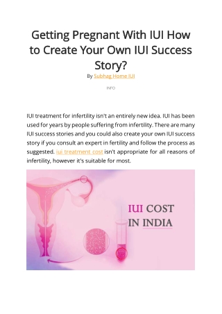 PPT Best Iui Treatment Cost In India PowerPoint Presentation Free