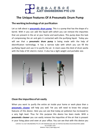 pneumatic drum pump