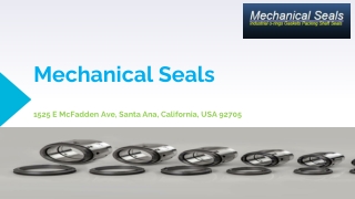 Choose the Mechanical Seals in California