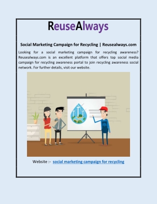 Social Marketing Campaign for Recycling | Reusealways.com