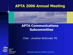 APTA 2006 Annual Meeting