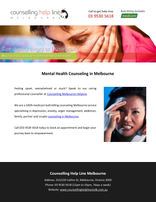 Mental Health Counseling in Melbourne