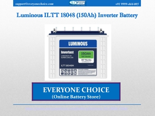 Buy Luminous ILTT 18048 (150Ah) Online