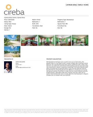 Cayman Brac Family Home By Property Cayman Ltd - CIREBA