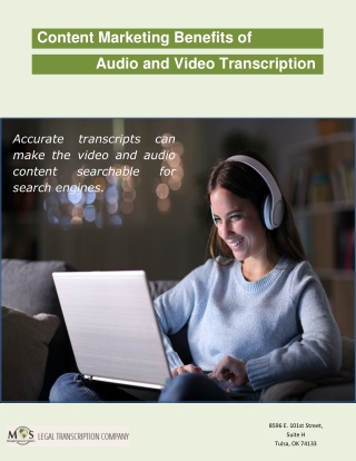 Content Marketing Benefits of Audio and Video Transcription