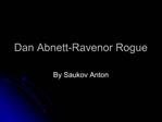 Dan Abnett-Ravenor Rogue
