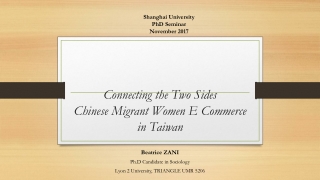 Connecting the Two Sides Chinese Migrant Women E Commerce in Taiwan