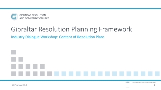 Gibraltar Resolution Planning Framework