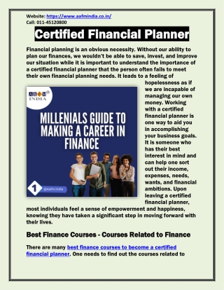 Certified Financial Planner | CFP India - CFP Course