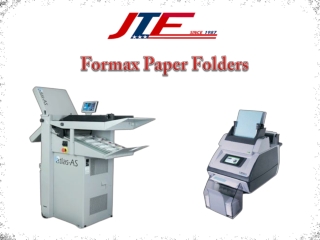 User-Friendly Formax Paper Folders | JTF Bus