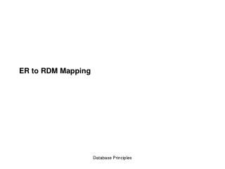ER to RDM Mapping