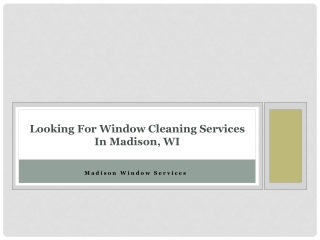 Looking for Window Cleaning Services in Madison, WI