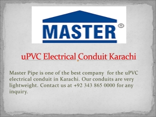 uPVC Electrical Conduit Karachi