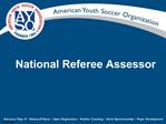 National Referee Assessor
