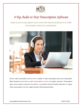 8 Top Audio to Text Transcription Software