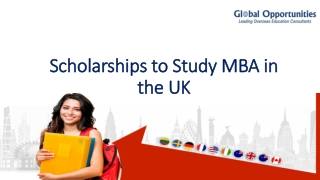 Scholarships to Study MBA in the UK