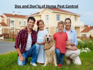 Dos and Don’ts of Home Pest Control