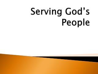 Serving God’s People
