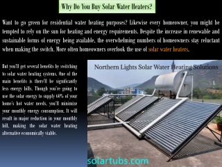 Buy Solar Water Heaters - Northern Lights Solar Solutions